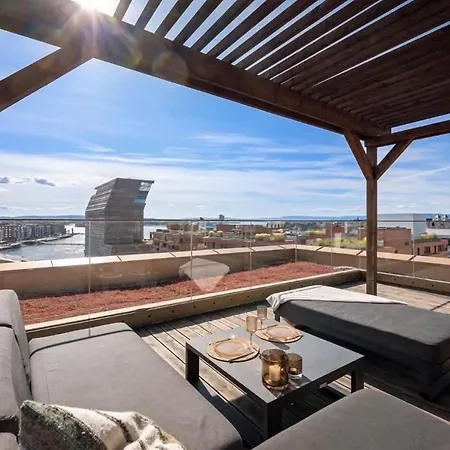 شقة Eksklusiv Med Fin Takterrasse I Bjorvika