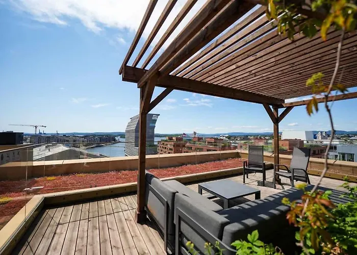 Apartment Eksklusiv Med Fin Takterrasse I Bjorvika Oslo