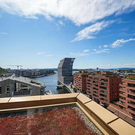 Eksklusiv Med Fin Takterrasse I Bjorvika * Oslo