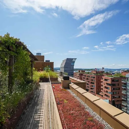 Eksklusiv Med Fin Takterrasse I Bjorvika شقة *